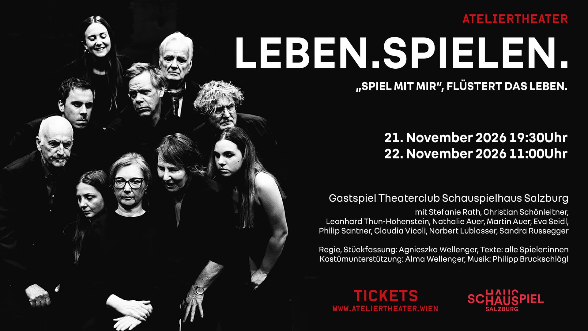 LEBEN.SPIELEN - „Spiel mit mir“, flüstert das Leben. – Ateliertheater