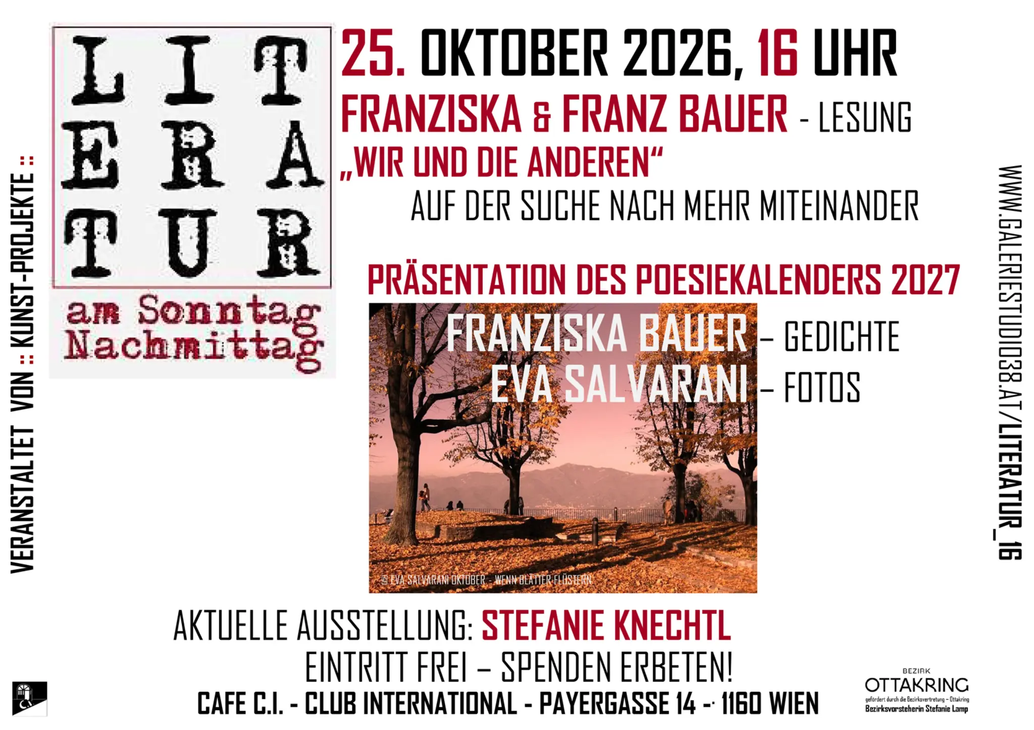 Lesung zum Thema „Miteinander“ und ein bibliophiler Poesiekalender!