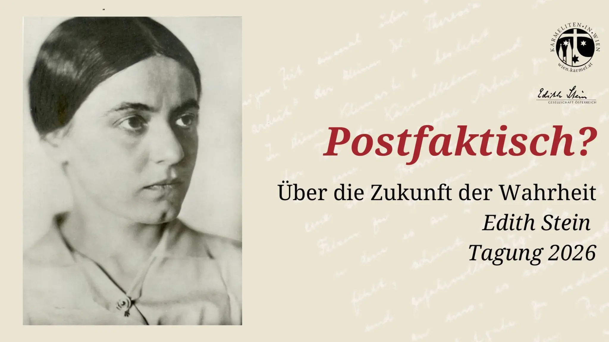 Postfaktisch? Über die Zukunft der Wahrheit: Edith Stein Tagung 2026 – Wollzeile 2